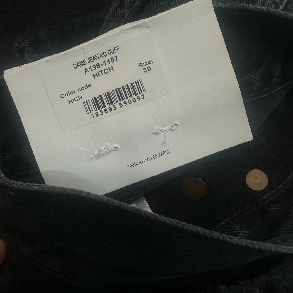Agolde Dame Black Wide-Leg Jeans - Picture 8 of 8